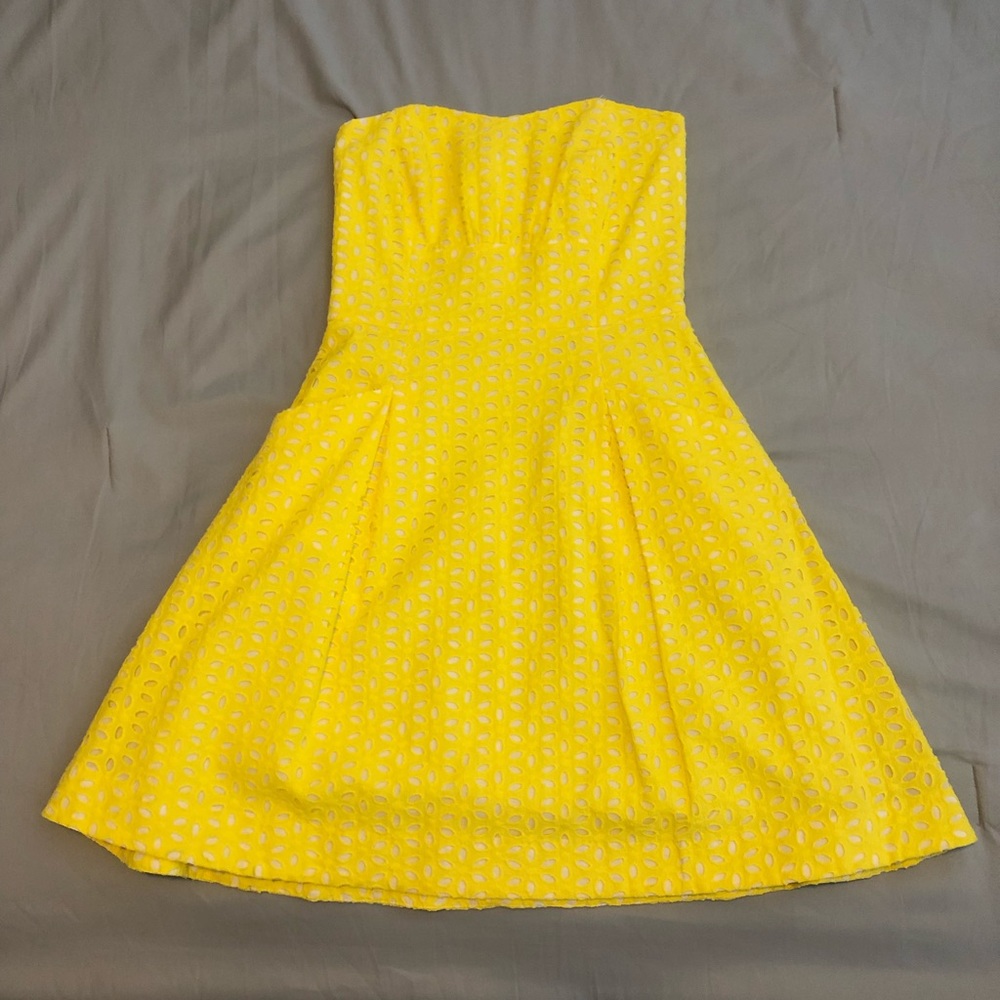 Lily Pulitzer Yellow Eyelet Dress